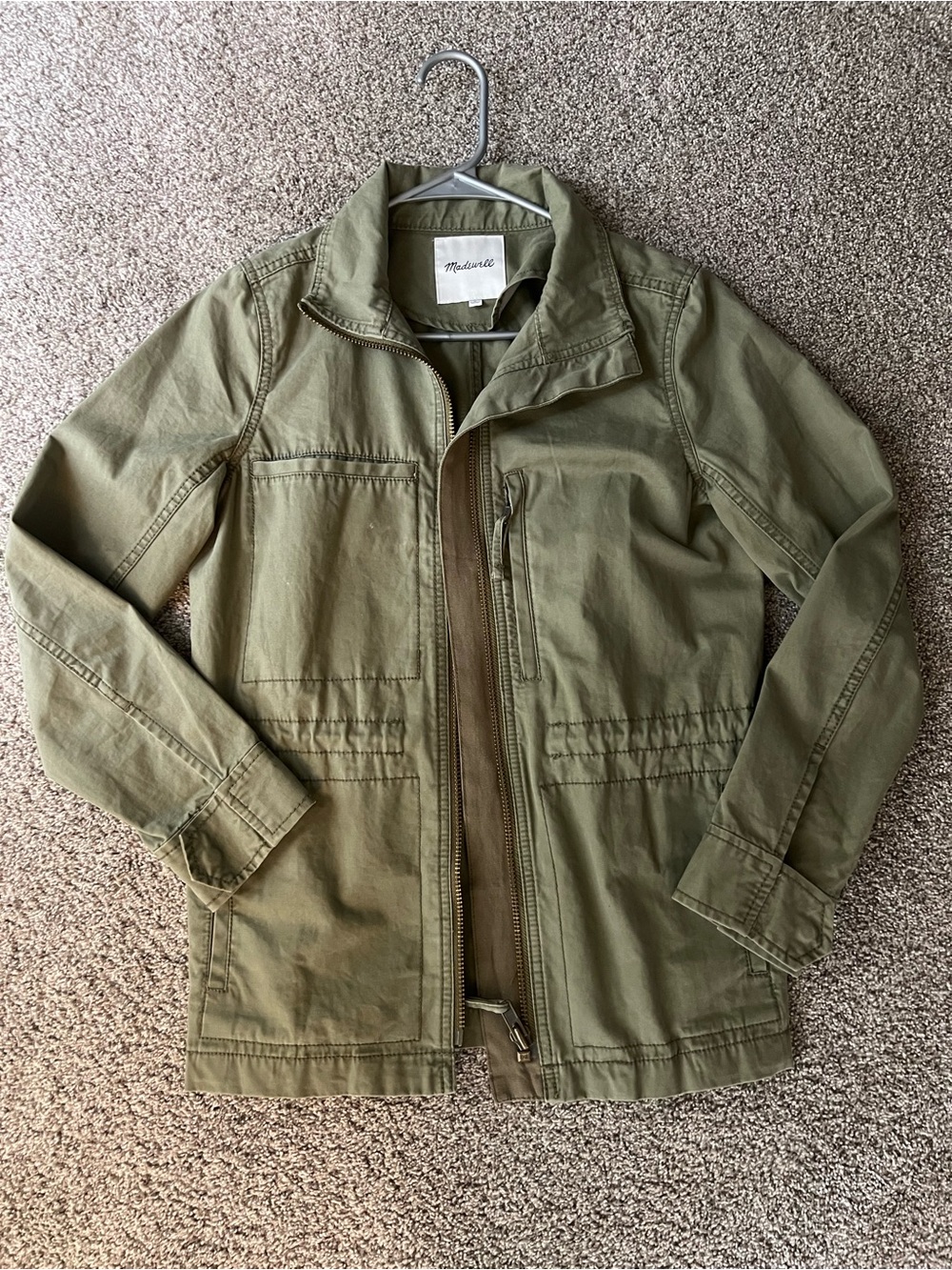 Madewell Women’s Military-Style Olive Utility Jacket